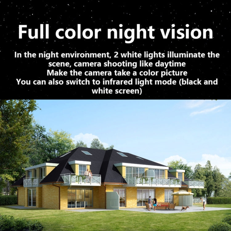 VESAFE Y4P Outdoor HD 1080P Solar Power Security IP Camera, Support Motion Detection & PIR Wake up, IP66 Waterproof(White)