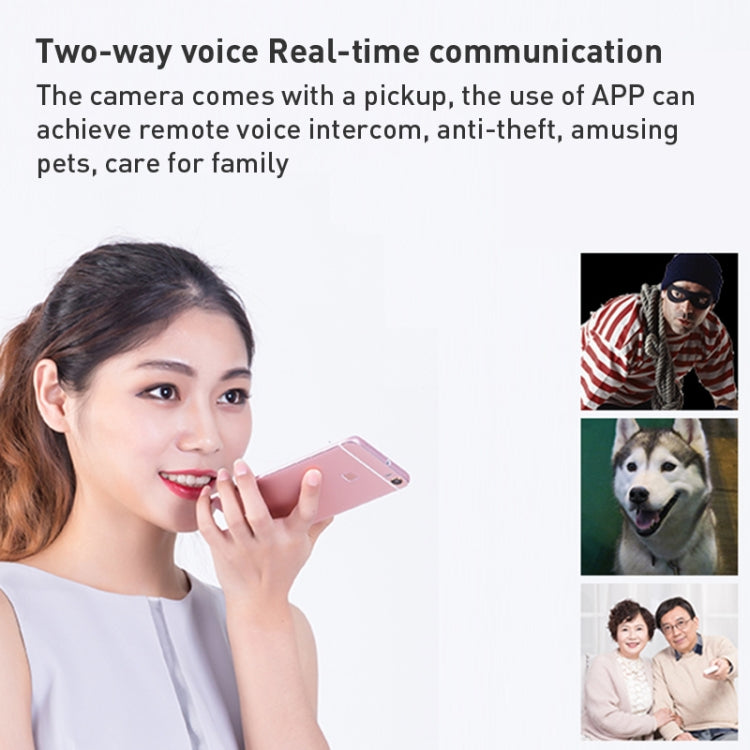 GH3 WiFi Smart Surveillance Camera with Tripod, Support Night Vision / Two-way Audio (White)