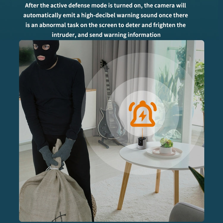 CAMSOY X1 Indoor Full HD 1080P WiFi Two Way Talk Pan and Tilt Camera (White)