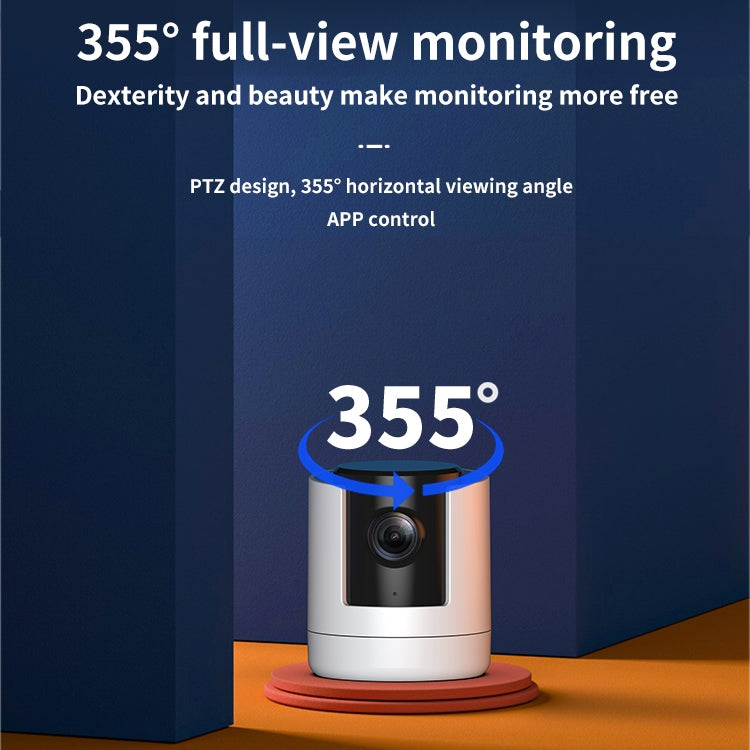 CAMSOY X1 Indoor Full HD 1080P WiFi Two Way Talk Pan and Tilt Camera (White)