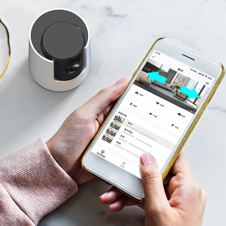 CAMSOY X1 Indoor Full HD 1080P WiFi Two Way Talk Pan and Tilt Camera (White)