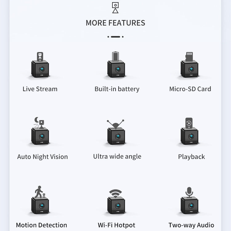 CAMSOY S20 1080P WiFi Wireless Network Action Camera Wide-angle Recorder with Mount (Black)