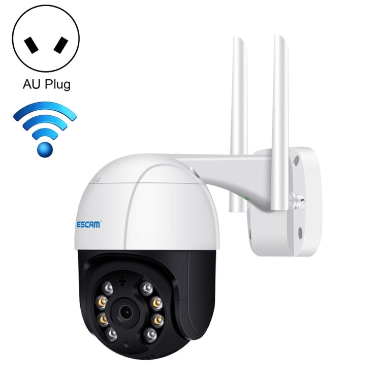 ESCAM QF218 1080P Pan / Tilt AI Humanoid Detection IP66 Waterproof WiFi IP Camera, Support ONVIF / Night Vision / TF Card / Two-way Audio, AU Plug