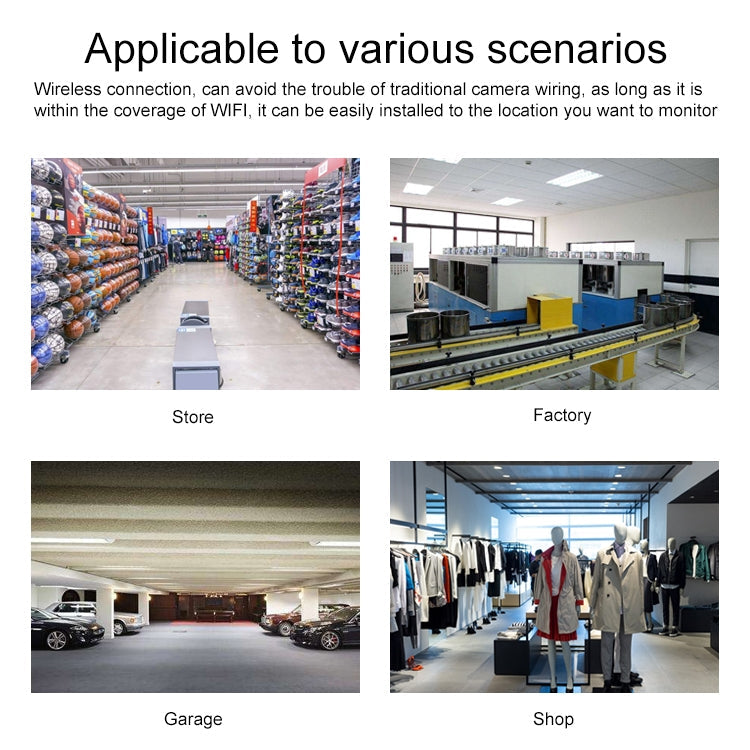 Q4 2.0 Million Pixels 1080P HD Wireless IP Camera, Support Motion Detection & Two-way Audio & Infrared Night Vision & TF Card, EU Plug