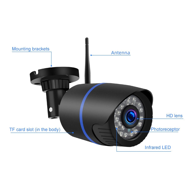 Q4 2.0 Million Pixels 1080P HD Wireless IP Camera, Support Motion Detection & Two-way Audio & Infrared Night Vision & TF Card, UK Plug