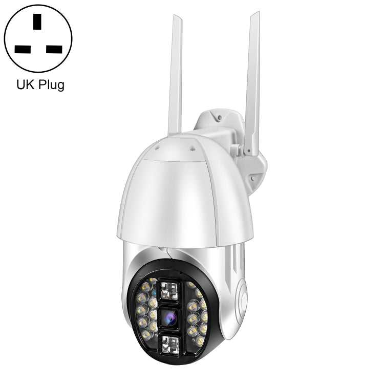 QX33 1080P Panoramic PTZ 360 Degree Rotating WIFI Camera, Support Day and Night Full Color & Two-way Voice Intercom & Motion Detection Alarm & Video Playback & 64GB TF Card, UK Plug