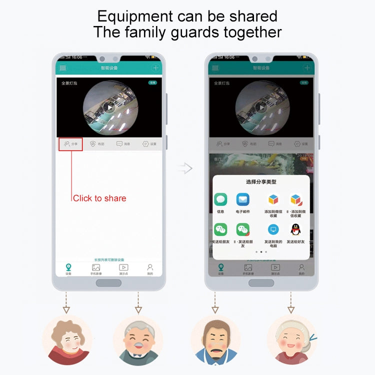 YT46 HD Wireless Indoor Network Shaking Head Camera, Support Motion Detection & Infrared Night Vision & Micro SD Card, US Plug