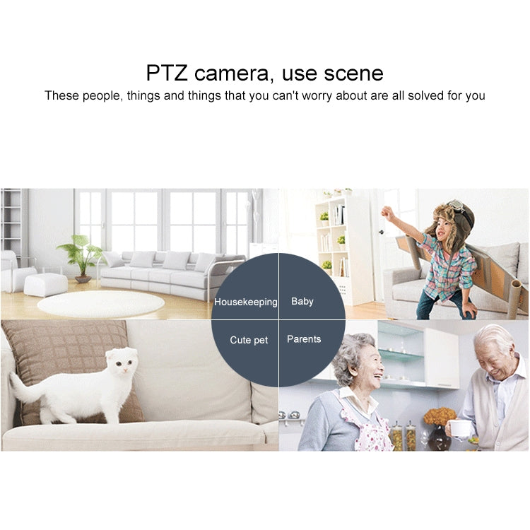 YT46 HD Wireless Indoor Network Shaking Head Camera, Support Motion Detection & Infrared Night Vision & Micro SD Card, US Plug