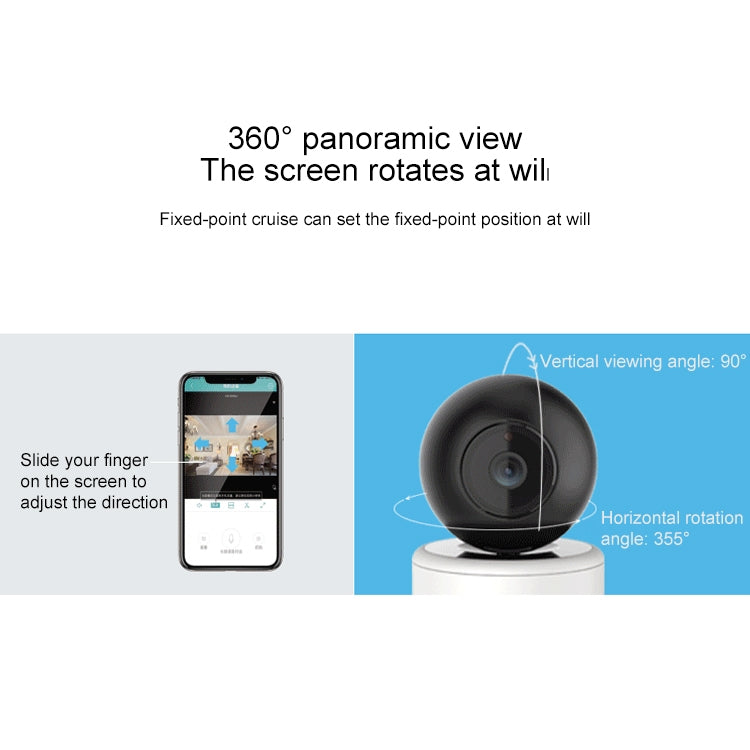 YT46 HD Wireless Indoor Network Shaking Head Camera, Support Motion Detection & Infrared Night Vision & Micro SD Card, US Plug