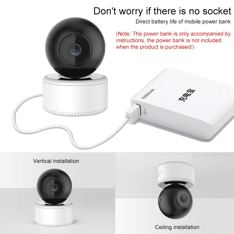 YT46 HD Wireless Indoor Network Shaking Head Camera, Support Motion Detection & Infrared Night Vision & Micro SD Card, US Plug