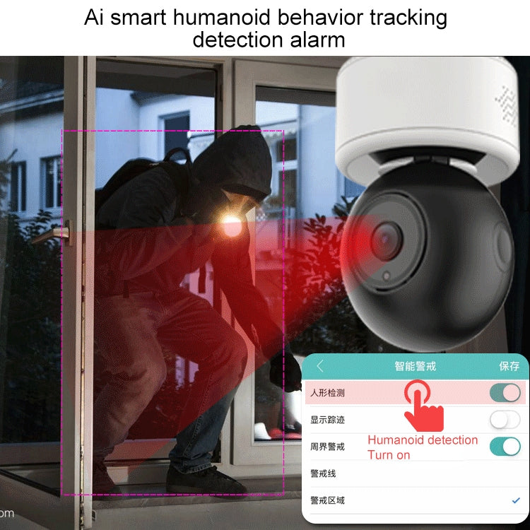 YT46 HD Wireless Indoor Network Shaking Head Camera, Support Motion Detection & Infrared Night Vision & Micro SD Card, US Plug