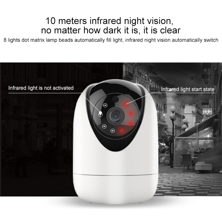 YT47 HD Wireless Indoor Network Shaking Head Camera, Support Motion Detection & Infrared Night Vision & Micro SD Card, US Plug