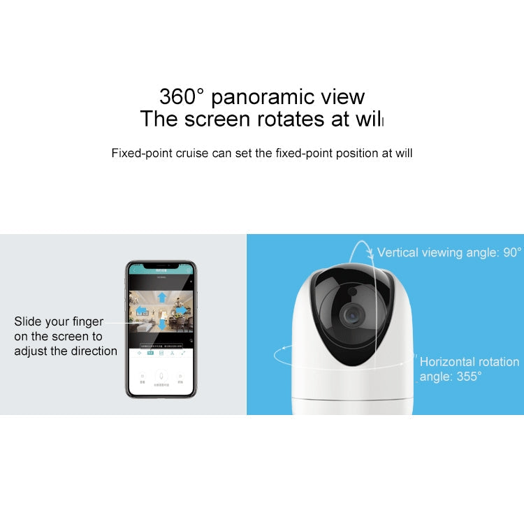 YT47 HD Wireless Indoor Network Shaking Head Camera, Support Motion Detection & Infrared Night Vision & Micro SD Card, UK Plug