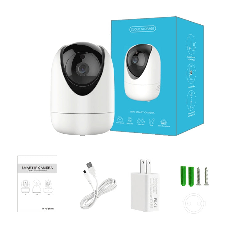 YT47 HD Wireless Indoor Network Shaking Head Camera, Support Motion Detection & Infrared Night Vision & Micro SD Card, EU Plug