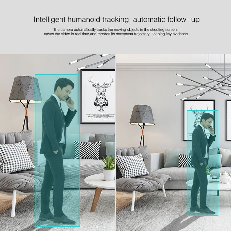 YT48 HD Wireless Indoor Network Shaking Head Binocular Camera, Support Motion Detection & Infrared Night Vision & Micro SD Card, UK Plug