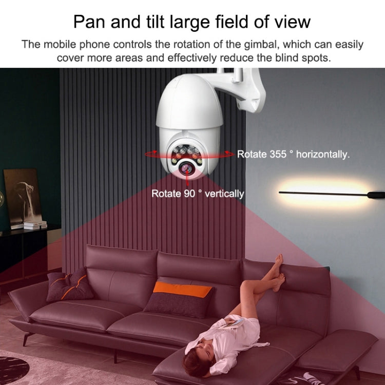 Q10 Outdoor Mobile Phone Remotely Rotate Wireless WiFi 10 Lights IR Night Vision HD Camera, Support Motion Detection Video / Alarm & Recording, EU Plug