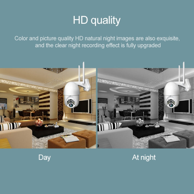 Q10 Outdoor Mobile Phone Remotely Rotate Wireless WiFi 10 Lights IR Night Vision HD Camera, Support Motion Detection Video / Alarm & Recording, EU Plug