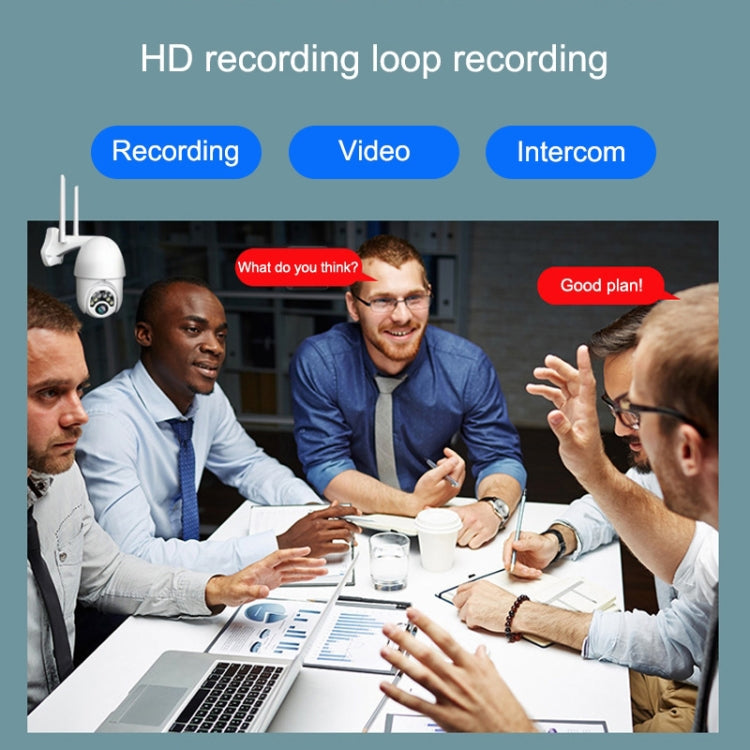 Q10 Outdoor Mobile Phone Remotely Rotate Wireless WiFi 10 Lights IR Night Vision HD Camera, Support Motion Detection Video / Alarm & Recording, EU Plug