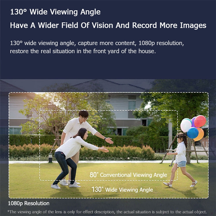 Original Xiaomi Mijia Outdoor HD 1080P WDR Smart IP Camera, Battery Version, Support Night Vision & Humanoid Detection & Intercom Voice, US Plug(White)