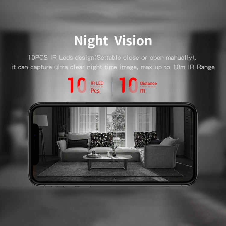 ESCAM PVR008 HD 1080P WiFi IP Camera, Support Motion Detection / Night Vision, IR Distance: 10m, UK Plug