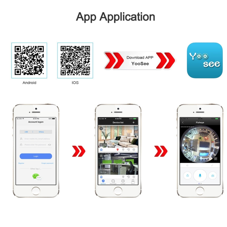 ESCAM Q8 960P 360 Degrees Fisheye Lens 1.3MP WiFi IP Camera, Support Motion Detection / Night Vision, IR Distance: 5-10m, AU Plug(White)