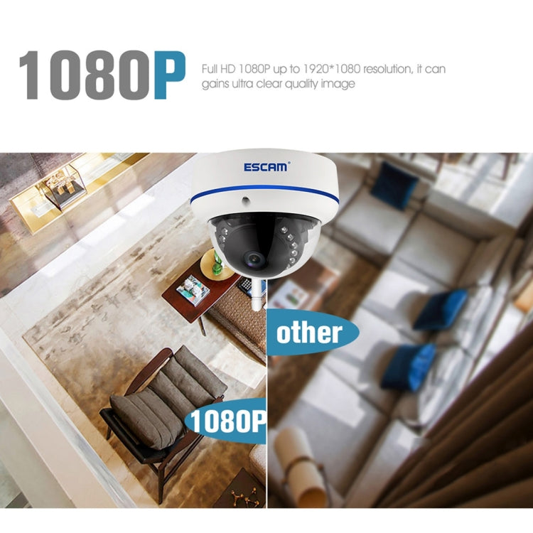 ESCAM Speed QD800WIFI ONVIF HD 1080P 2.0MP P2P Private Cloud IP66 Waterproof Security WiFi IP Camera, Support Motion Detection / Night Vision, IR Distance: 10m(UK Plug)