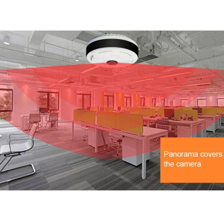 V380pro 360 Degree 1280*960P Network Panoramic Camera with TF Card Slot ,Support Mobile Phones Control(White)