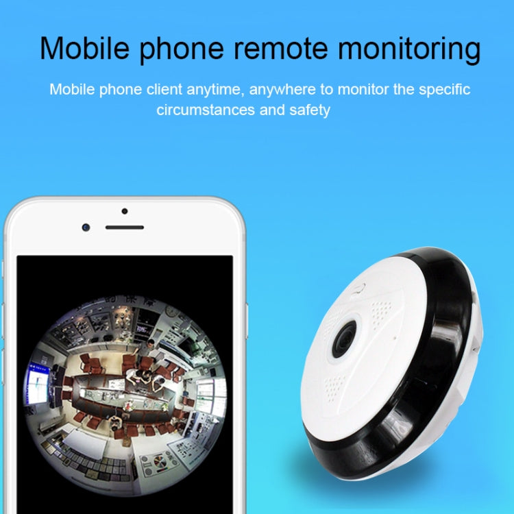 V380pro 360 Degree 1280*960P Network Panoramic Camera with TF Card Slot ,Support Mobile Phones Control(White)