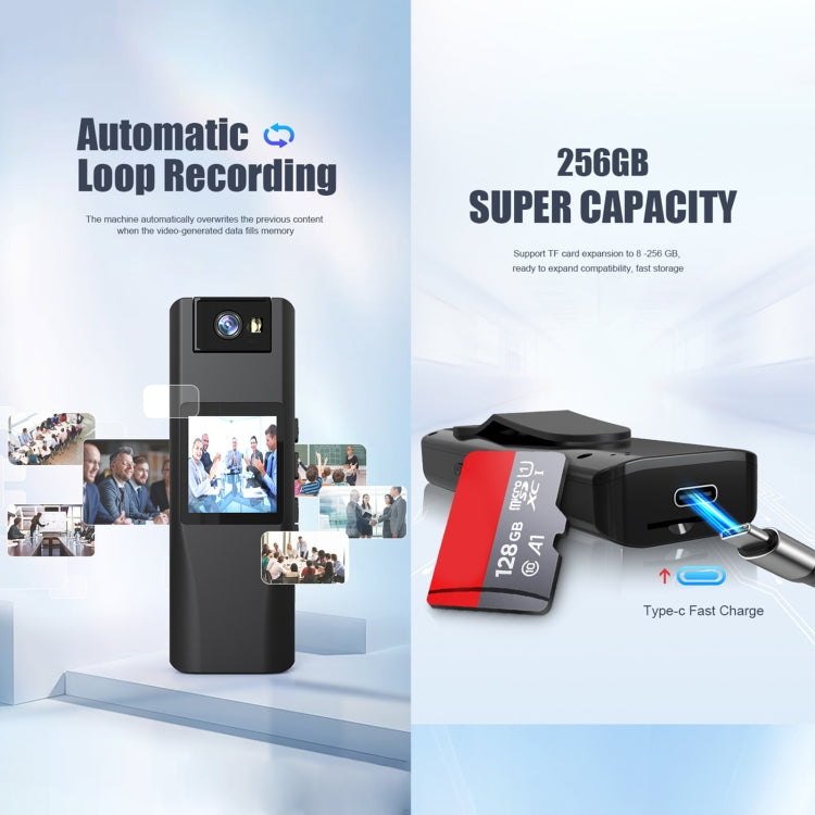 L12 180 Degrees Rotation Conference Video Recording Camera Mini HD 720P WiFi Camera (Black)