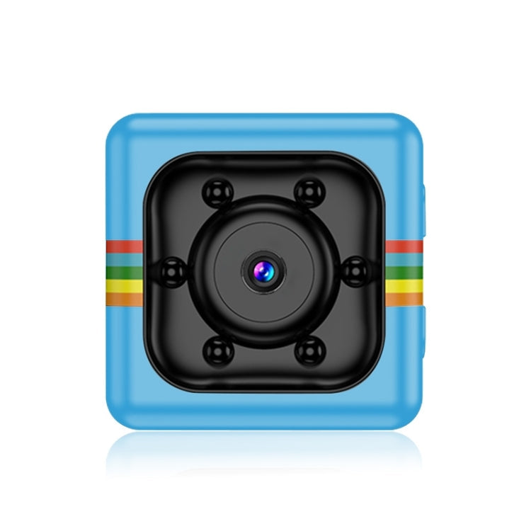 SQ11 Mini DV HD 480P 6 LEDs Sport Recorder Camera with Holder, Support Monitor Detection & IR Night Vision & TF Card (Blue)