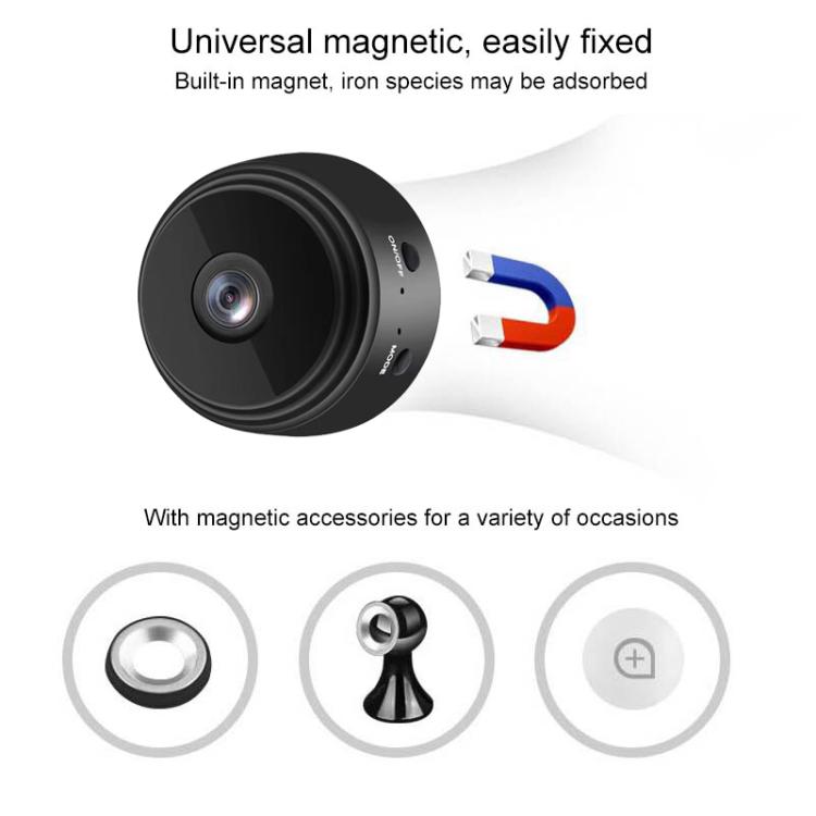 A9 1080P WiFi IP Action Camera Mini DV(Black)