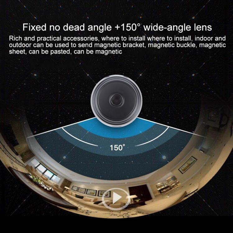 A9 1080P WiFi IP Action Camera Mini DV(Black)