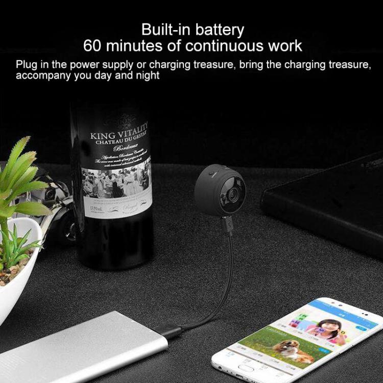 A9 1080P WiFi IP Action Camera Mini DV(Black)