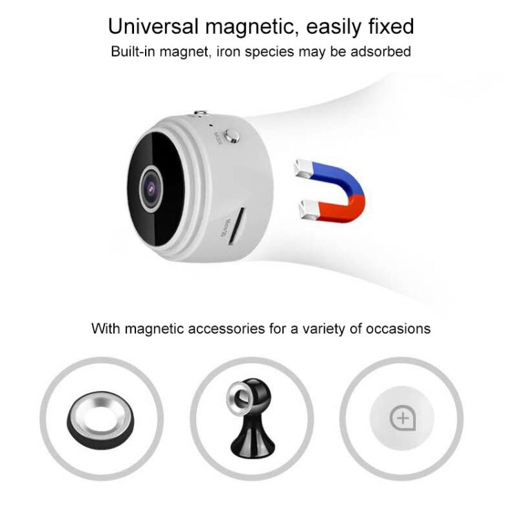 A9 1080P WiFi IP Camera Mini DV(White)