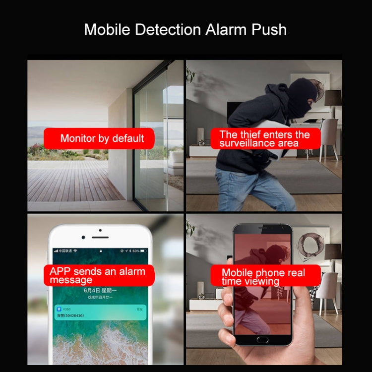 V380 720P Wireless Camera HD Night Vision Smart Wifi Mobile Phone Remote Housekeeping Shop Monitor