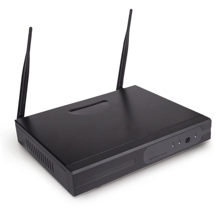 4CH HD 720P 1.0 Mega Pixel 2.4GHz WiFi IP Bullet Camera + NVR Kit (Black)