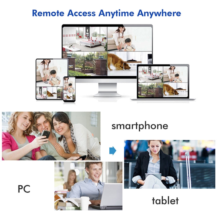 4CH HD 720P 1.0 Mega Pixel 2.4GHz WiFi IP Bullet Camera + NVR Kit (Black)