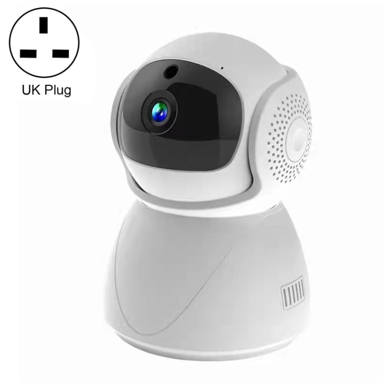 ZAS-5G01 1080P Home 5G WiFi Dual-band Panoramic Camera with 128GB TF Card, Support IR Night Vision & AP Hot Spot & Designated Alarm Area, UK Plug