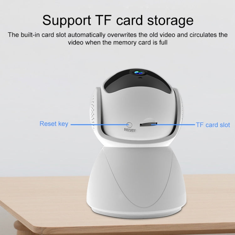 ZAS-5G01 1080P Home 5G WiFi Dual-band Panoramic Camera with 128GB TF Card, Support IR Night Vision & AP Hot Spot & Designated Alarm Area, EU Plug