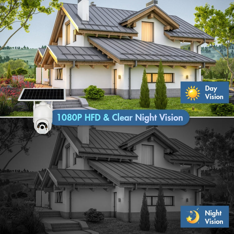 T22 1080P Full HD Solar Powered 4G Network US Version Camera, Support PIR Alarm, Night Vision, Two Way Audio, TF Card
