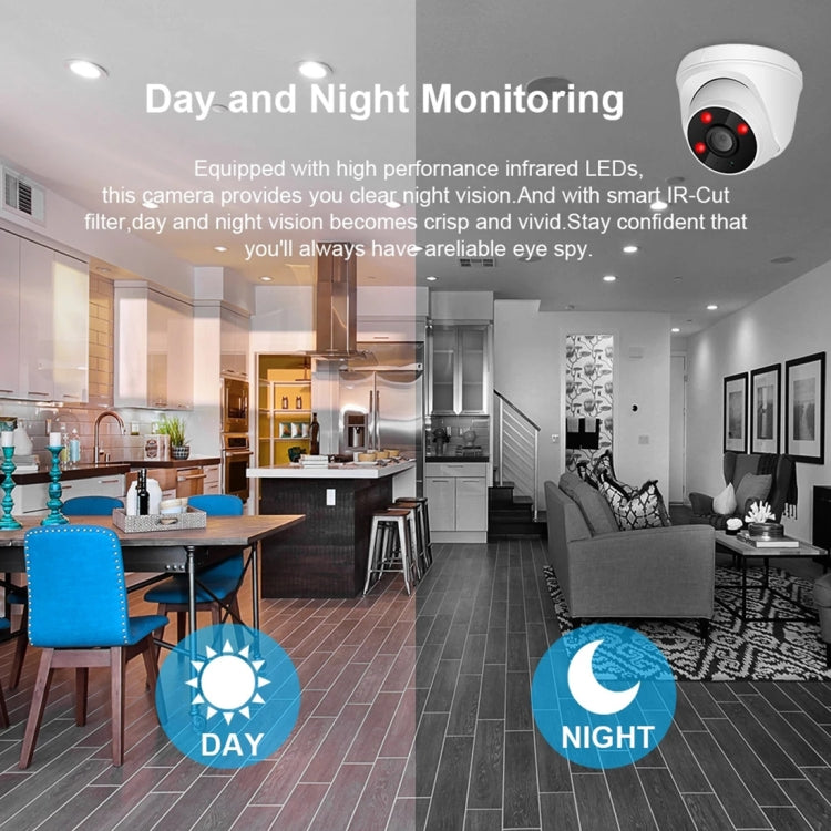 533H2 / IP 3.6mm 2MP Lens Full HD 1080P Indoor Security Dome Surveillance Camera with 20 Meter Night Vision Function(White)