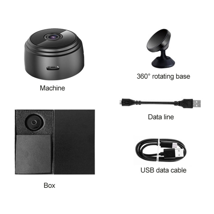 A9 720P Wifi Wireless Network Camera Wide-angle Recorder(Black)