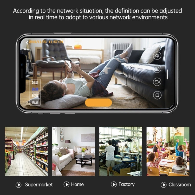 A9 720P Wifi Wireless Network Camera Wide-angle Recorder (White)