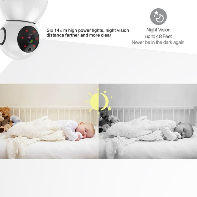 Anpwoo Snowman 1080P HD WiFi IP Camera, Support Motion Detection & Infrared Night Vision & TF Card(Max 64GB)(White)