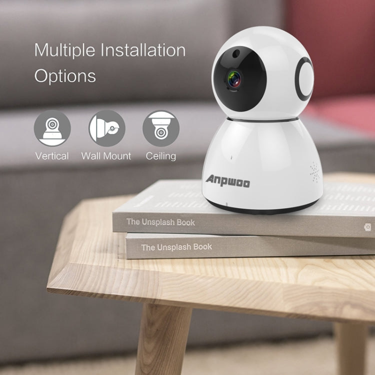 Anpwoo Snowman 1080P HD WiFi IP Camera, Support Motion Detection & Infrared Night Vision & TF Card(Max 64GB)(White)