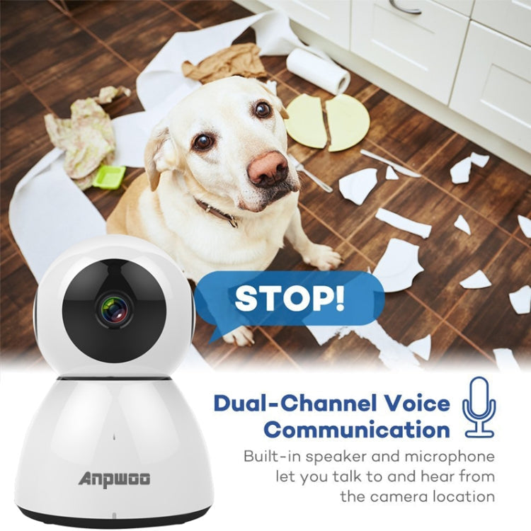 Anpwoo Snowman 1080P HD WiFi IP Camera, Support Motion Detection & Infrared Night Vision & TF Card(Max 64GB)(White)