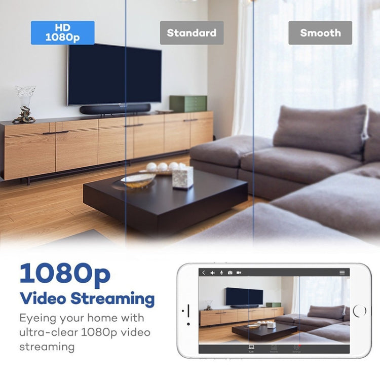 Anpwoo Snowman 1080P HD WiFi IP Camera, Support Motion Detection & Infrared Night Vision & TF Card(Max 64GB)(White)