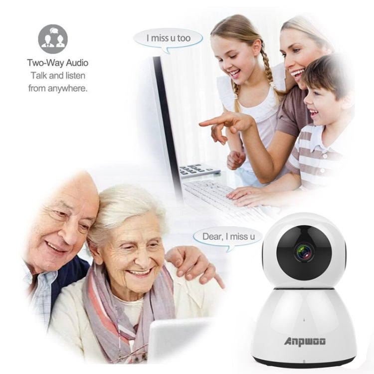 Anpwoo Snowman 1080P HD WiFi IP Camera, Support Motion Detection & Infrared Night Vision & TF Card(Max 64GB)(White)