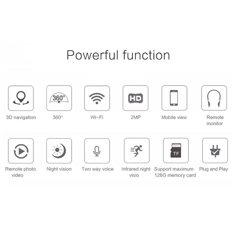 Anpwoo Hercules GM8135+SC2145 1080P HD WiFi IP Camera, Support Motion Detection & Infrared Night Vision & TF Card(Max 128GB)(White)