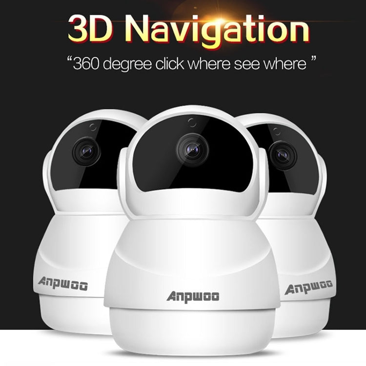 Anpwoo Warrior GM8135+SC2145 1080P HD WiFi IP Camera, Support Motion Detection & Infrared Night Vision & TF Card(Max 128GB)(White)